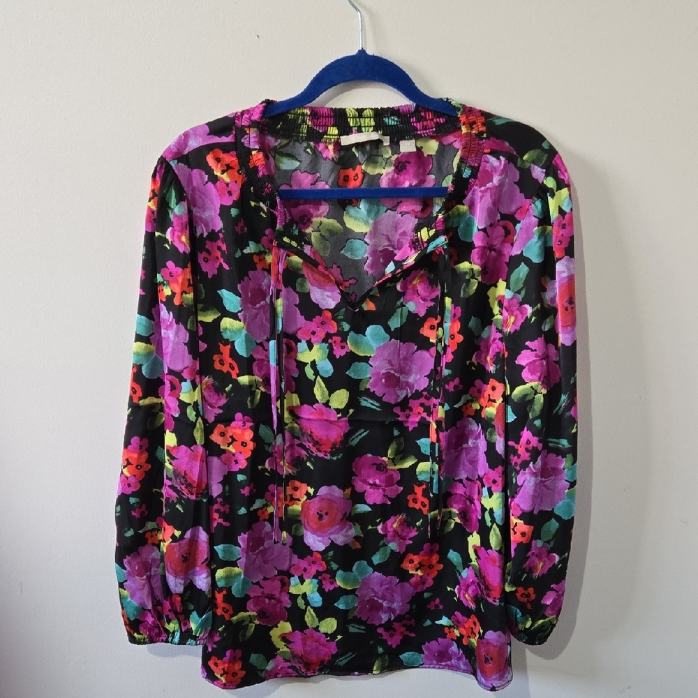 Ladies 1X Sunny Leigh Floral Blouse